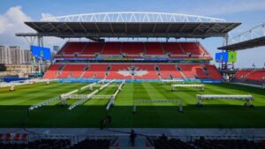 Upgraded seating and interior view of BMO Field in Toronto ahead of FIFA World Cup 2026